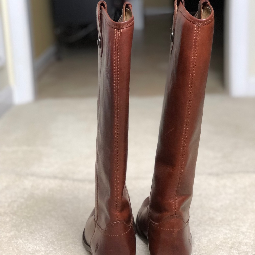 Frye Melissa button boots in cognac size 7.5 - Picture 4 of 7
